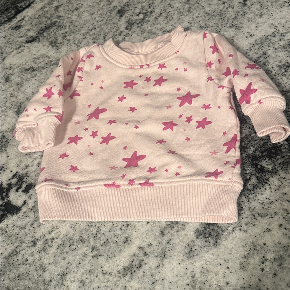 Moon and back by hanna Andersson Star sweatshirt 3-6 months 100% organic cotton‎